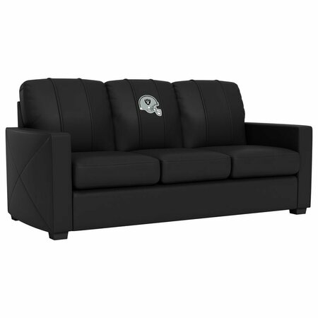 DREAMSEAT Silver Sofa with Las Vegas Raiders Helmet Logo XZ7759001SOCDBK-PSNFL21022